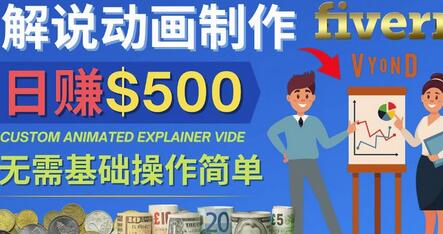 制作解说类动画视频（Animated Explainer）日赚500美元以上-0基础可操作